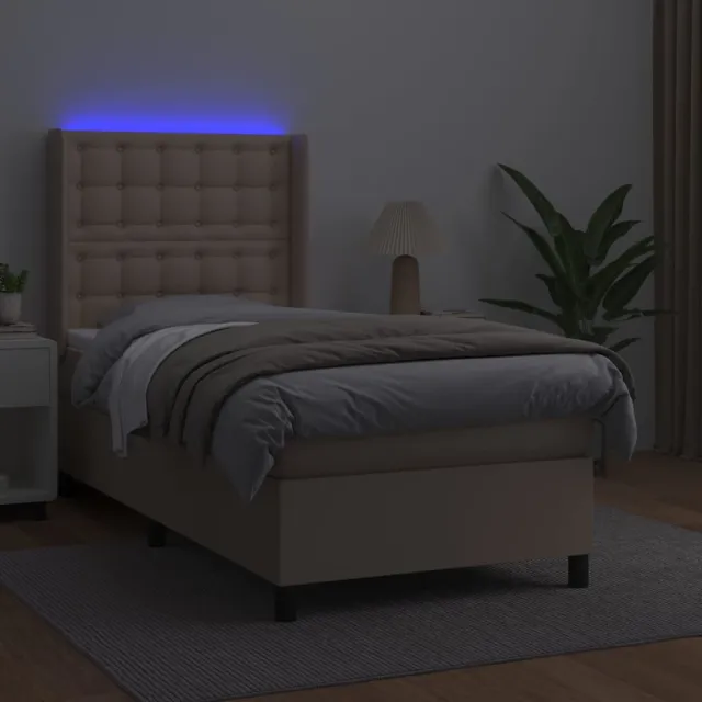 Sommier à lattes de lit matelas LED Cappuccino 80x200cm