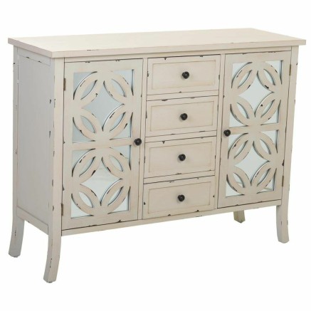 Dientafel Alexandra House Living Grijs Glas Sparrenhout 37 x 84 x 110