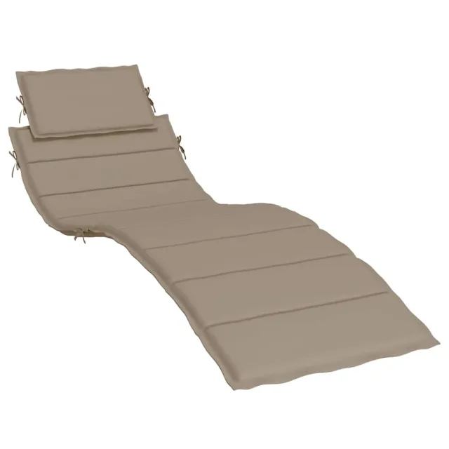 Coussin de chaise longue taupe 186x58x4 cm tissu oxford