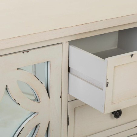 Dientafel Alexandra House Living Grijs Glas Sparrenhout 37 x 84 x 110