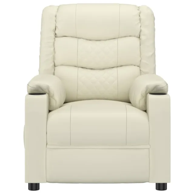 Fauteuil de massage électrique Crème Similicuir