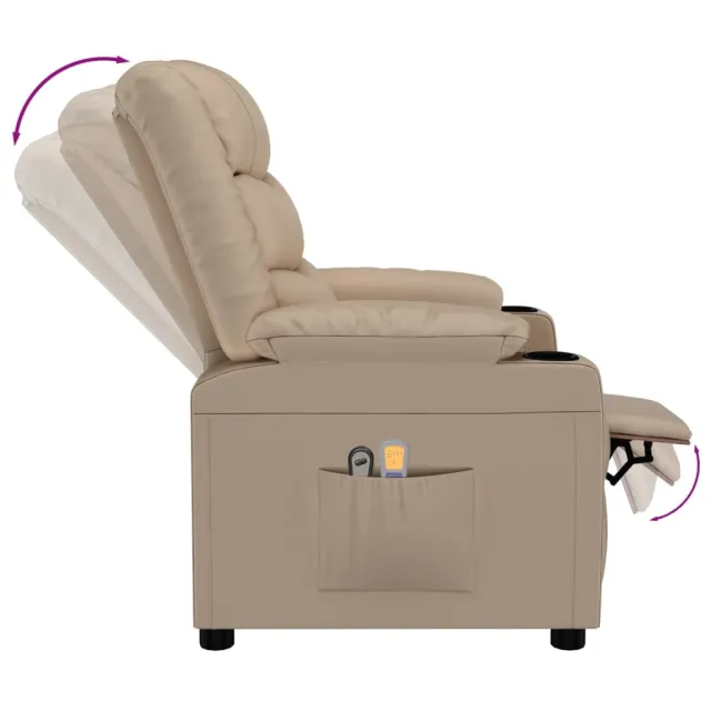 Fauteuil de massage électrique Cappuccino Similicuir