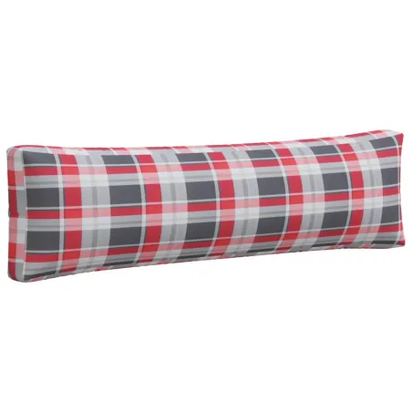 Coussins de palette lot de 2 motif à carreaux rouge tissu