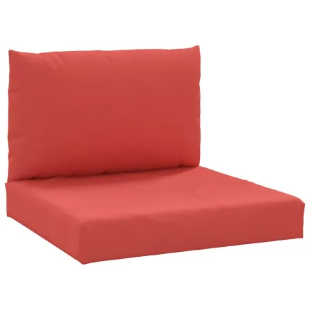 Coussins de palette lot de 2 rouge tissu oxford 2