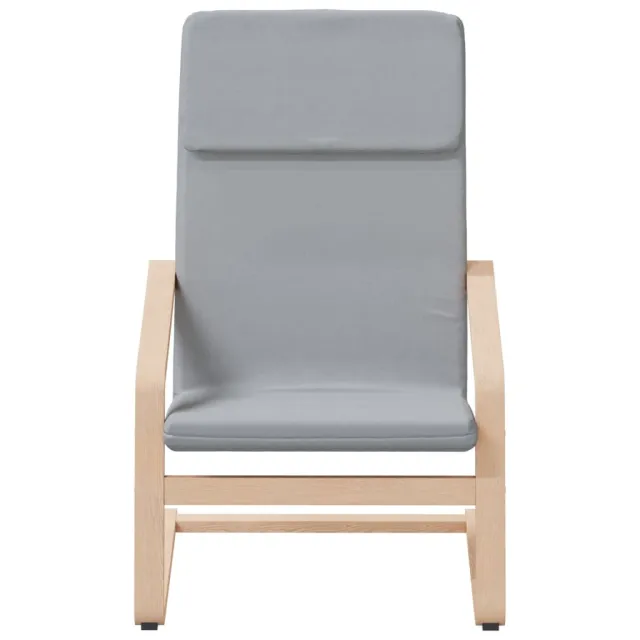 Chaise de relaxation avec repose-pied Gris clair Tissu