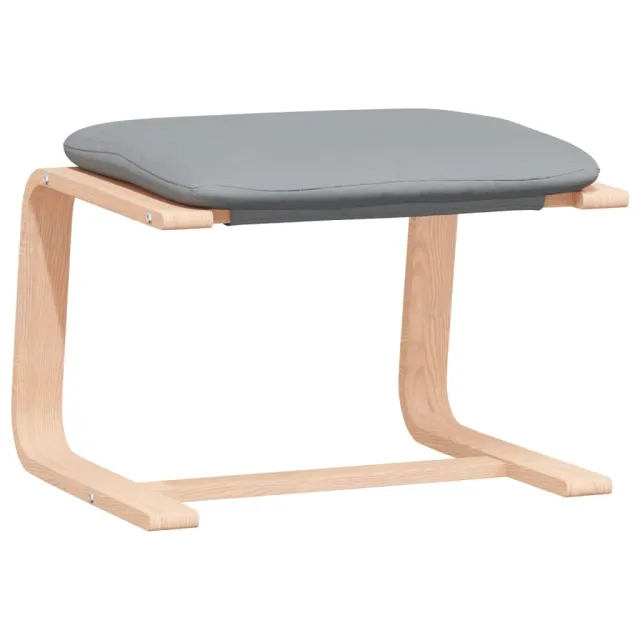 Chaise de relaxation avec repose-pied Gris clair Tissu