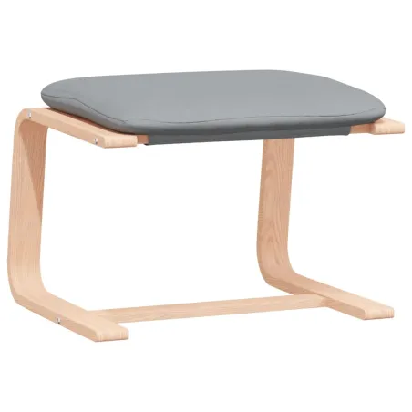 Chaise de relaxation avec repose-pied Gris clair Tissu