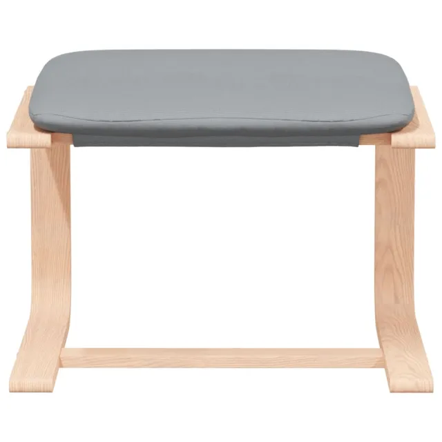 Chaise de relaxation avec repose-pied Gris clair Tissu