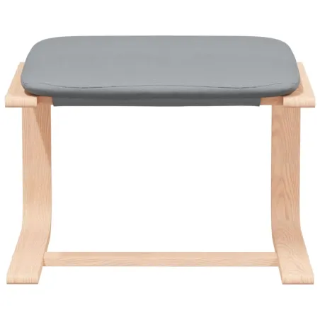 Chaise de relaxation avec repose-pied Gris clair Tissu