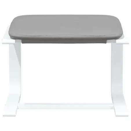 Chaise de relaxation avec repose-pied Gris clair Tissu