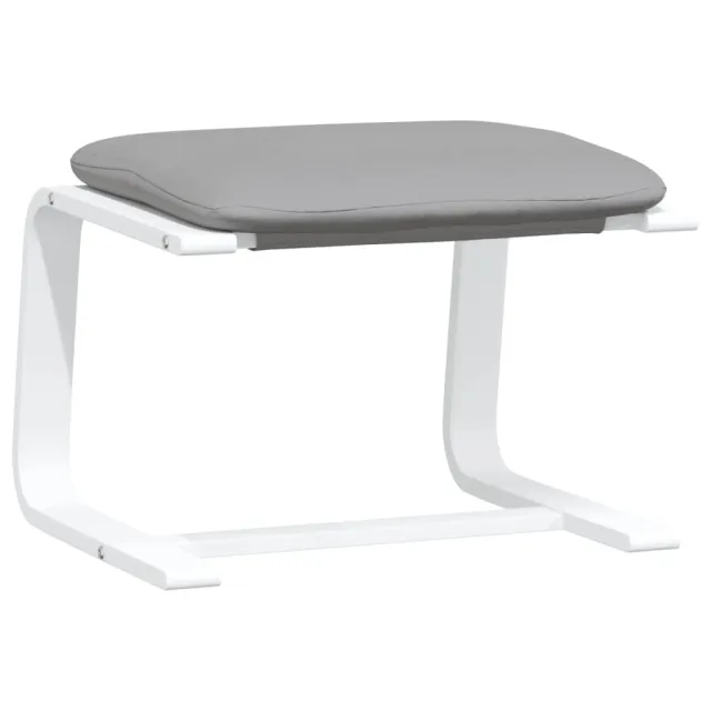 Chaise de relaxation avec repose-pied Gris clair Tissu