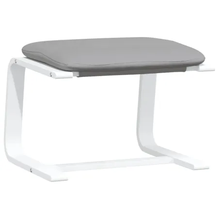 Chaise de relaxation avec repose-pied Gris clair Tissu