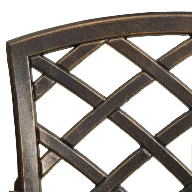 Chaises de jardin lot de 4 Aluminium coulé Bronze