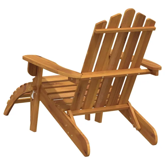 Chaise de jardin Adirondack et repose-pied Bois d'acacia massif
