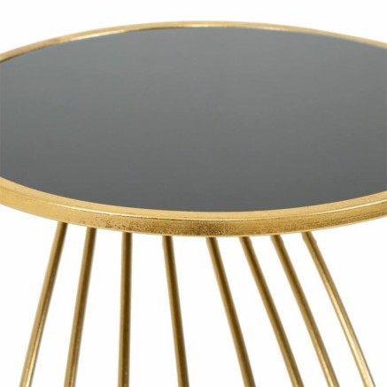 Table d'appoint Alexandra House Living Or verre 43 x 73 x 43 cm 2