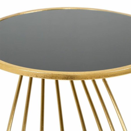 Mesa auxiliar Alexandra House Living Oro Vidrio 43 x 73 x 43 cm