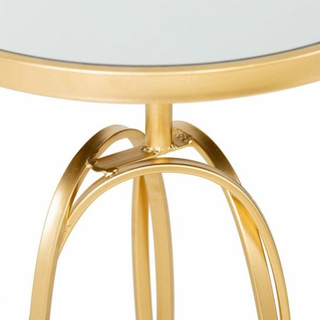 Tavolo aggiuntivo Alexandra House Living Oro Vetro Legno MDF 35 x 61 x