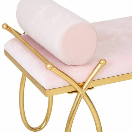 Bench Alexandra House Living Gold Metal Sponge MDF Wood 49 x 53 x 112