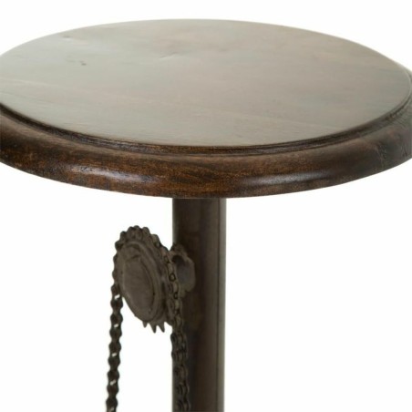 Stool Alexandra House Living Brown Black Metal MDF Wood 40 x 73 x 40 c