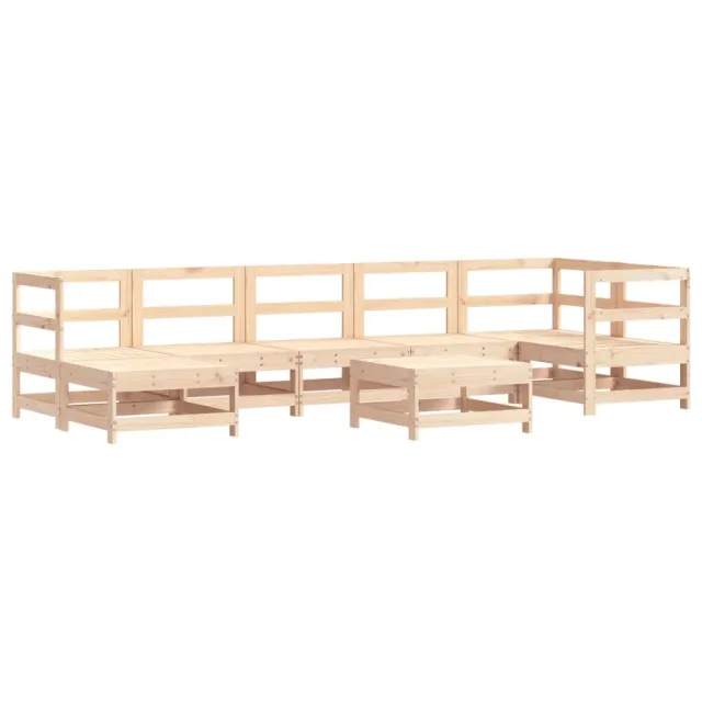 Salon de jardin 8 pcs Bois de pin massif