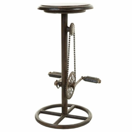 Stool Alexandra House Living Brown Black Metal MDF Wood 40 x 73 x 40 c