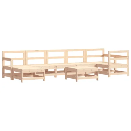 Salon de jardin 8 pcs Bois de pin massif