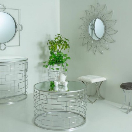 Banqueta Alexandra House Living Champán Metal Esponja Madera MDF 41 x