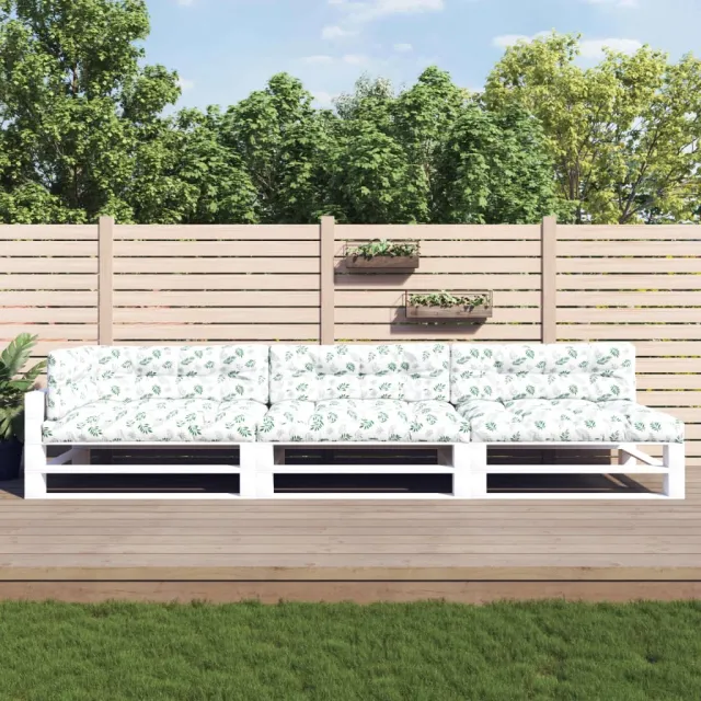 Coussins de palette lot de 7 motif de feuilles tissu