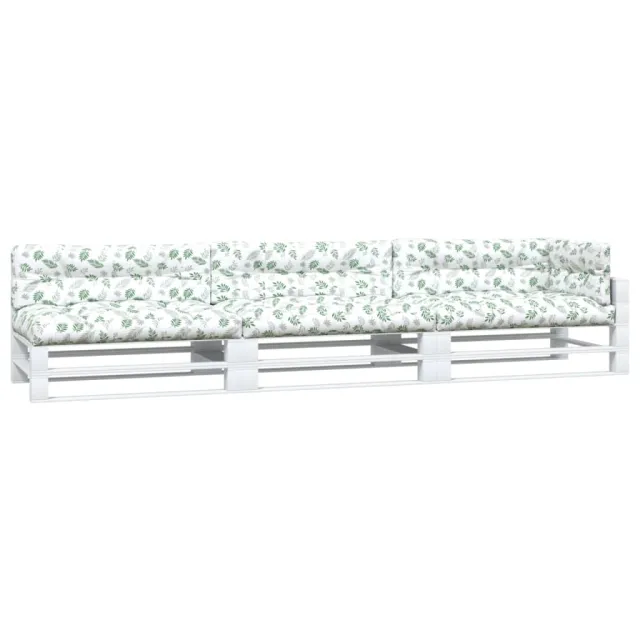 Coussins de palette lot de 7 motif de feuilles tissu