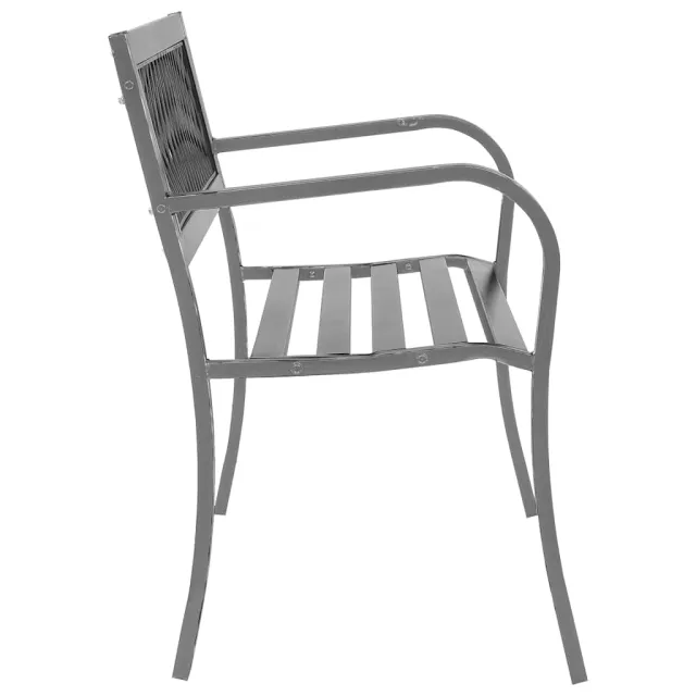Banc de jardin Noir 120 cm Acier