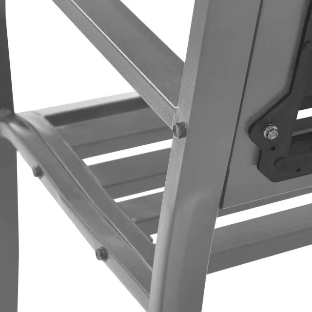 Banc de jardin Noir 120 cm Acier