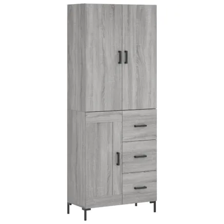 Buffet haut Sonoma gris 69,5x34x180 cm Bois d'ingénierie 2