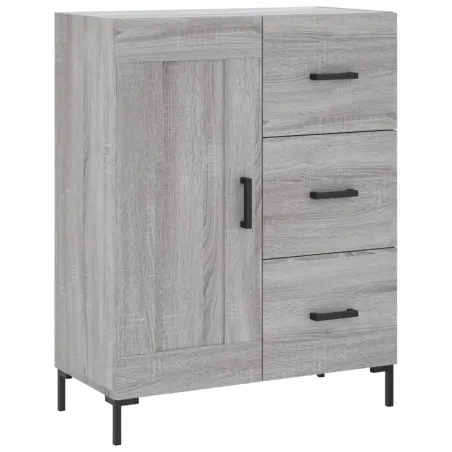 Buffet haut Sonoma gris 69,5x34x180 cm Bois d'ingénierie