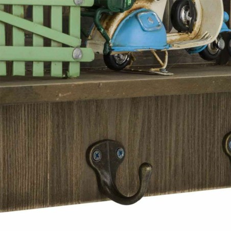 Wandkapstok Alexandra House Living Metaal Hout MDF Motorfiets 8 x 29 x