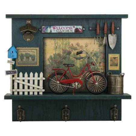 Wandgarderobe Alexandra House Living Metall Holz MDF Fahrrad 11 x 37 x