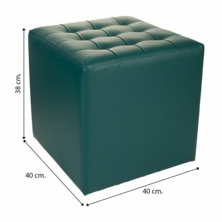 Stool Alexandra House Living PVC MDF Wood 40 x 38 x 40 cm 2