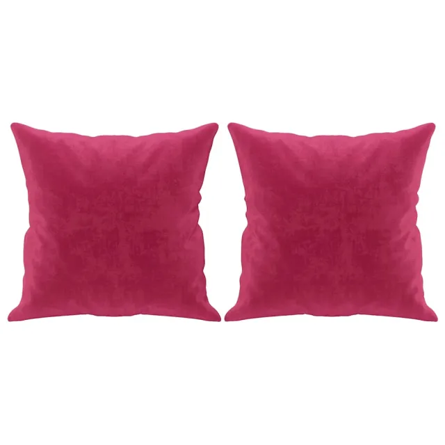 Canapé 2 places avec oreillers bordeaux 120 cm velours