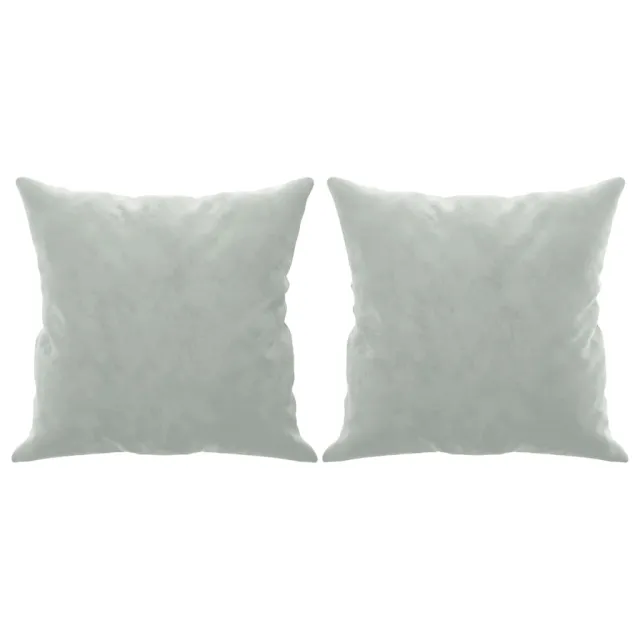 Canapé 2 places avec oreillers gris clair 140 cm velours