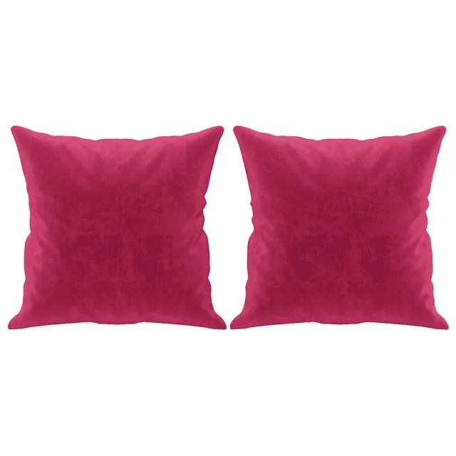 Canapé 2 places avec oreillers bordeaux 140 cm velours