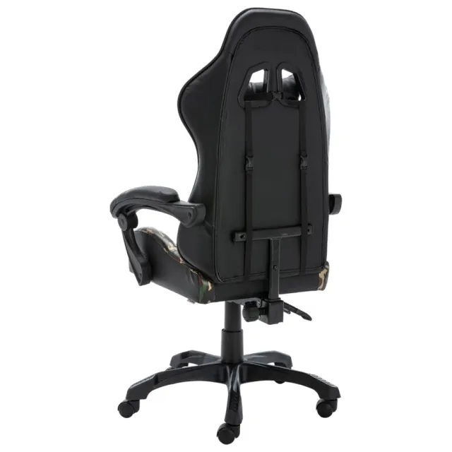 Fauteuil de jeux vidéo Noir et camouflage Similicuir