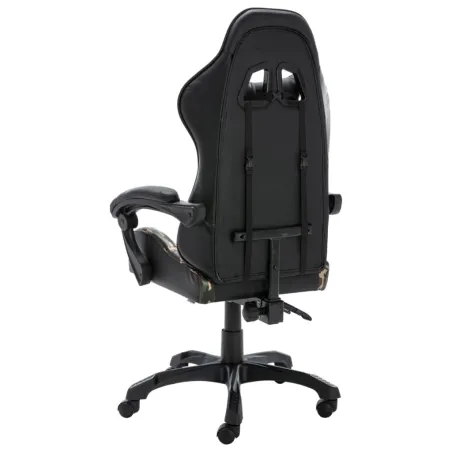 Fauteuil de jeux vidéo Noir et camouflage Similicuir