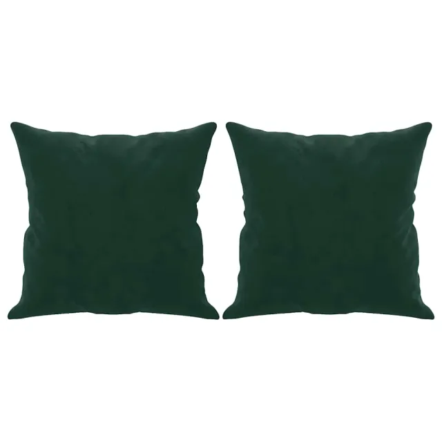 Canapé 3 places avec oreillers vert foncé 180 cm velours