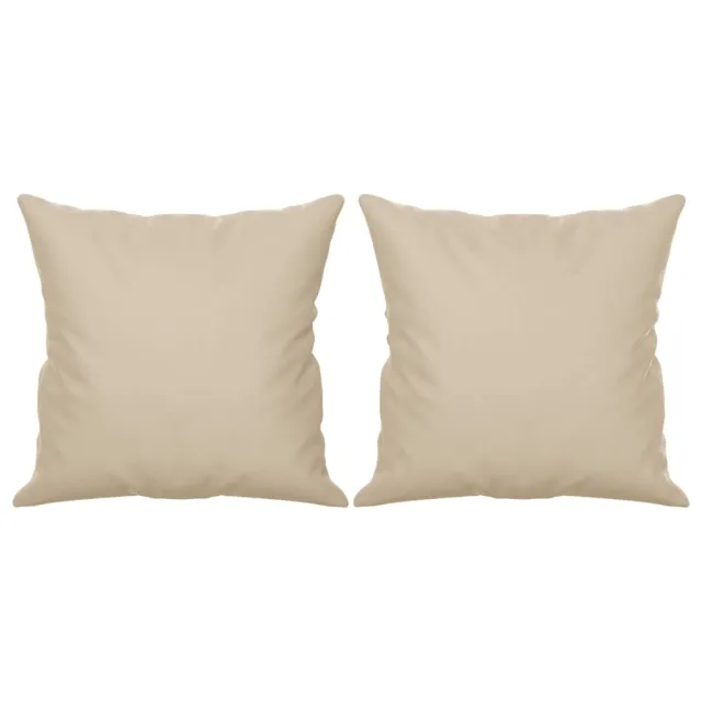 Canapé 2 places avec oreillers crème 140 cm tissu microfibre