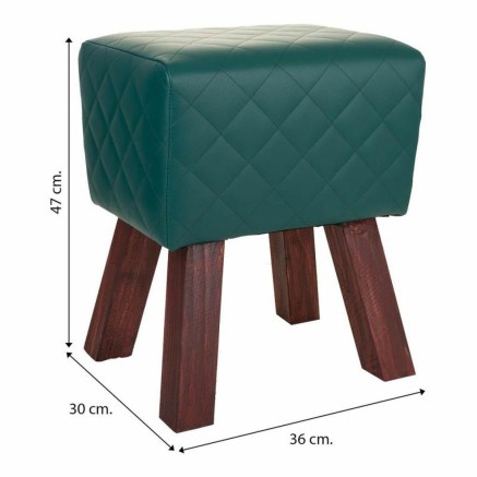 Hocker Alexandra House Living PVC Holz MDF 30 x 47 x 36 cm 2