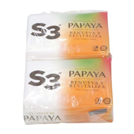 Pastilla de Jabón S3 125 g Papaya 2 Unidades