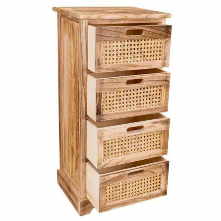 Ladenkast Alexandra House Living Riet Paulownia hout 29 x 75 x 35 cm