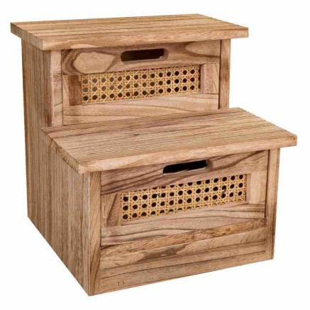 Kruk Alexandra House Living Paulownia hout 34 x 34 x 34 cm Trap