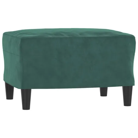 Fauteuil avec repose-pied Vert foncé 60 cm Velours