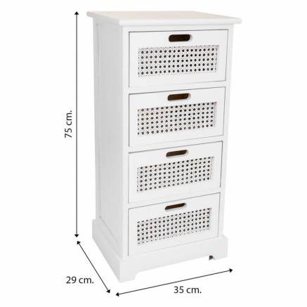 Ladenkast Alexandra House Living Wit Riet Paulownia hout Hout MDF 29 x 2