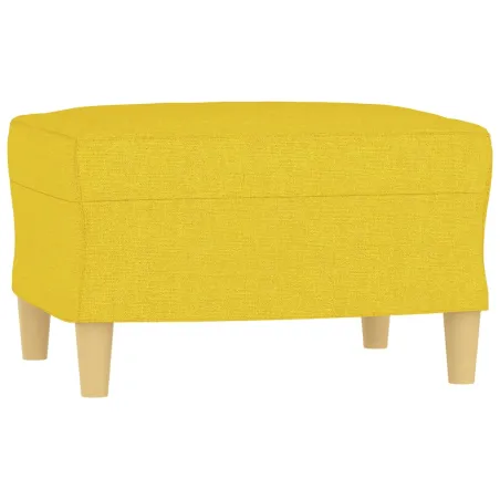 Fauteuil avec repose-pied Jaune clair 60 cm Tissu